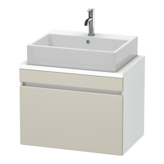 Duravit Meuble sous lavabo Com DuraStyle 70x47,8 cm, taupe/blanc, 1 tiroir