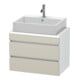Duravit Meuble sous-lavabo Com DuraStyle 70x47,8 cm, taupe/blanc, 2 tiroirs-1
