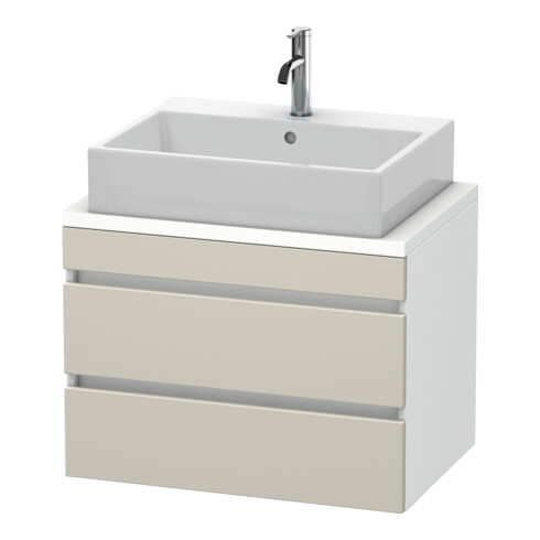 Duravit Meuble sous-lavabo Com DuraStyle 70x47,8 cm, taupe/blanc, 2 tiroirs