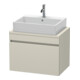 Duravit Meuble sous lavabo Com DuraStyle 70x47,8 cm, taupe, pour console, 1 tiroir-1
