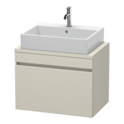 Duravit Meuble sous lavabo Com DuraStyle 70x47,8 cm, taupe, pour console, 1 tiroir