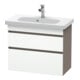 Duravit Meuble sous-lavabo Com DuraStyle 73x36,8 cm, blanc, 2 tiroirs, suspendu-1