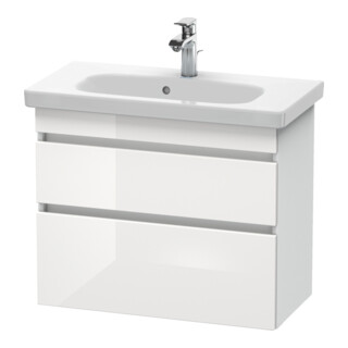 Duravit Meuble sous lavabo Com DuraStyle 73x36,8 cm, blanc brillant/mat, 2 tiroirs, suspendu