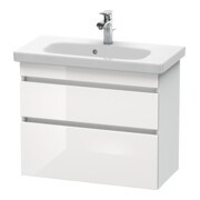Duravit Meuble sous lavabo Com DuraStyle 73x36,8 cm, blanc brillant/mat, 2 tiroirs, suspendu-1