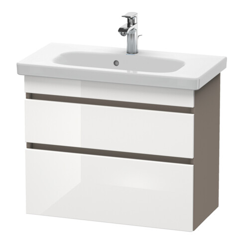 Duravit Meuble sous lavabo Com DuraStyle 73x36,8 cm, blanc hg/b ma, 2 tiroirs, suspendu