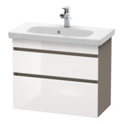 Duravit Meuble sous lavabo Com DuraStyle 73x36,8 cm, blanc hg/b ma, 2 tiroirs, suspendu