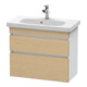 Duravit Meuble sous lavabo Com DuraStyle 73x36,8 cm, blanc mat, 2 tiroirs, suspendu-1