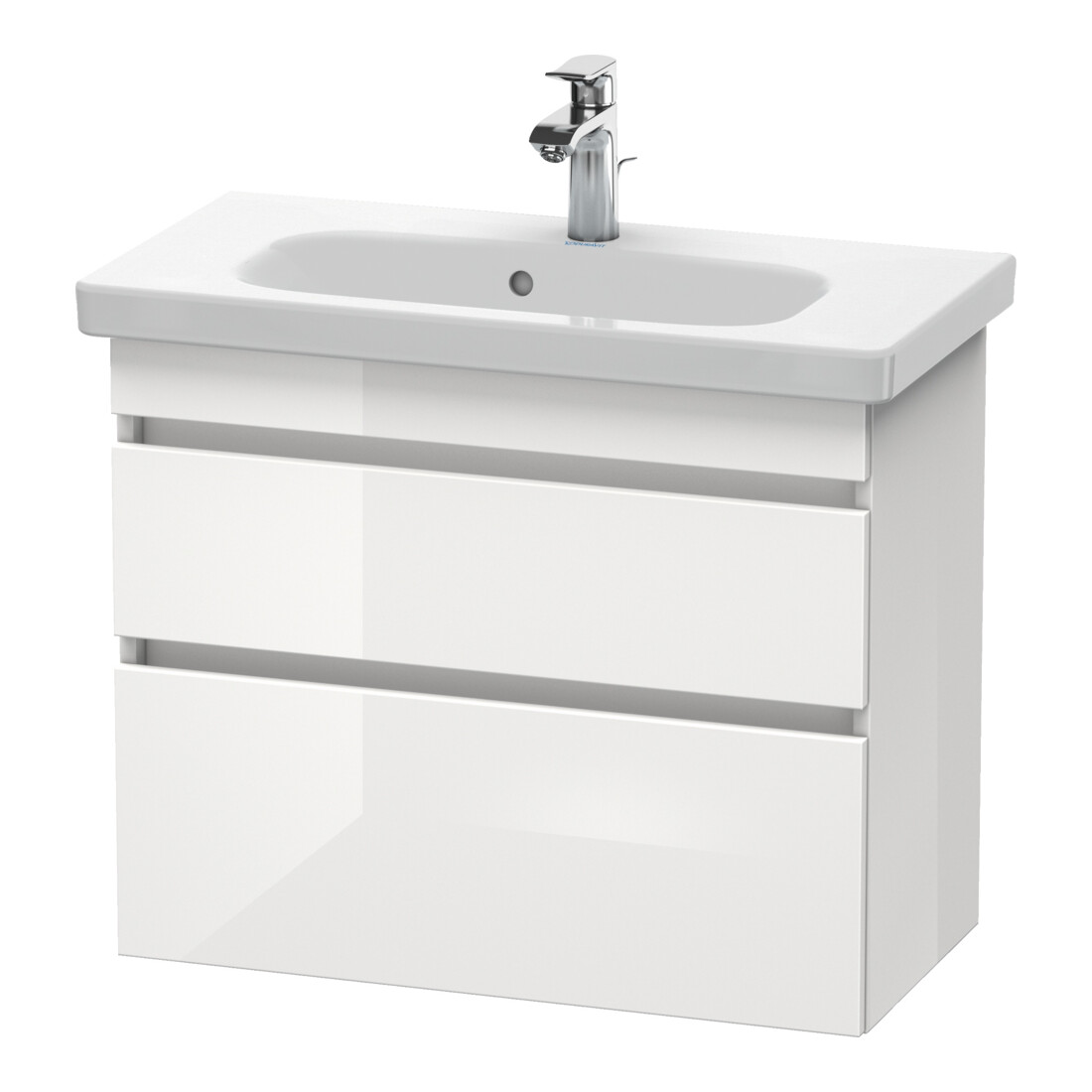 Duravit Meuble sous lavabo Com DuraStyle 73x36,8 cm, blanc mat, 2 tiroirs, suspendu