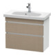 Duravit Meuble sous-lavabo Com DuraStyle 73x36,8 cm, blanc/mat, 2 tiroirs, suspendu-1