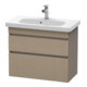 Duravit Meuble sous lavabo Com DuraStyle 73x36,8 cm, blanc mat, 2 tiroirs, suspendu-1