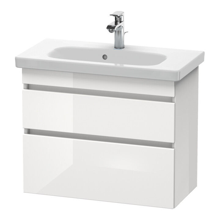 Duravit Meuble sous lavabo Com DuraStyle 73x36,8 cm, blanc mat, 2 tiroirs, suspendu