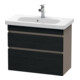 Duravit Meuble sous lavabo Com DuraStyle 73x36,8 cm, blanc mat, 2 tiroirs, suspendu-1