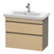 Duravit Meuble sous-lavabo Com DuraStyle 73x36,8 cm, blanc œuf/naturel, 2 tiroirs, suspendu-1
