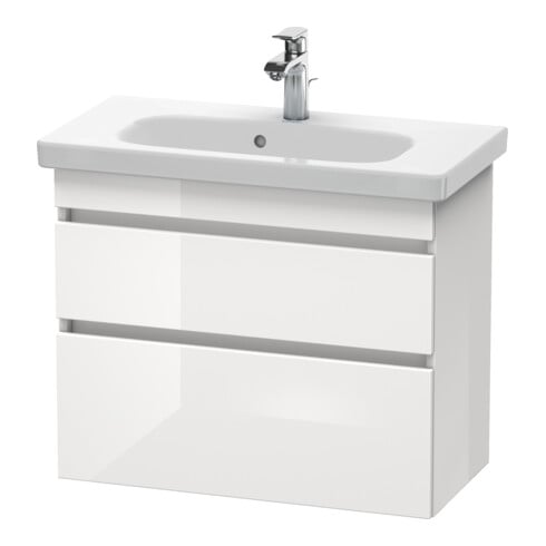 Duravit Meuble sous-lavabo Com DuraStyle 73x36,8 cm, blanc œuf/naturel, 2 tiroirs, suspendu