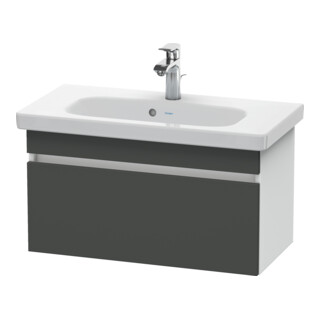 Duravit Meuble sous-lavabo Com DuraStyle 73x36,8 cm, graphite mat/blanc mat, 1 tiroir
