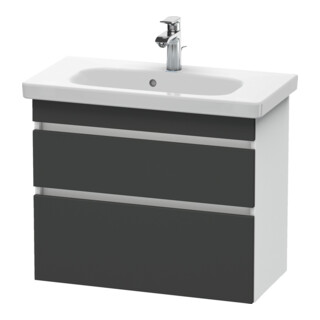 Duravit Meuble sous-lavabo Com DuraStyle 73x36,8 cm, gris m/we ma, 2 tiroirs, suspendu