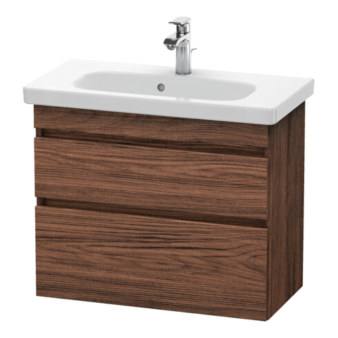 Duravit Meuble sous lavabo Com DuraStyle 73x36,8 cm, noyer foncé, 2 tiroirs, suspendu