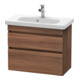 Duravit Meuble sous lavabo Com DuraStyle 73x36,8 cm, noyer naturel, 2 tiroirs, suspendu-1
