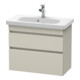 Duravit Meuble sous lavabo Com DuraStyle 73x36,8 cm, Taupe, 2 tiroirs, suspendu-1