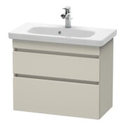 Duravit Meuble sous lavabo Com DuraStyle 73x36,8 cm, Taupe, 2 tiroirs, suspendu