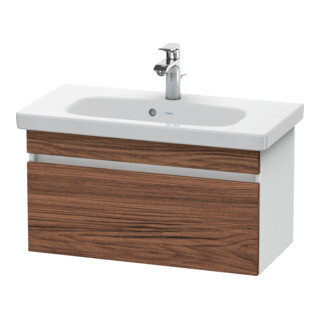 Duravit Meuble sous lavabo Com DuraStyle 73x36,8cm, noyer foncé/blanc, 1 tiroir