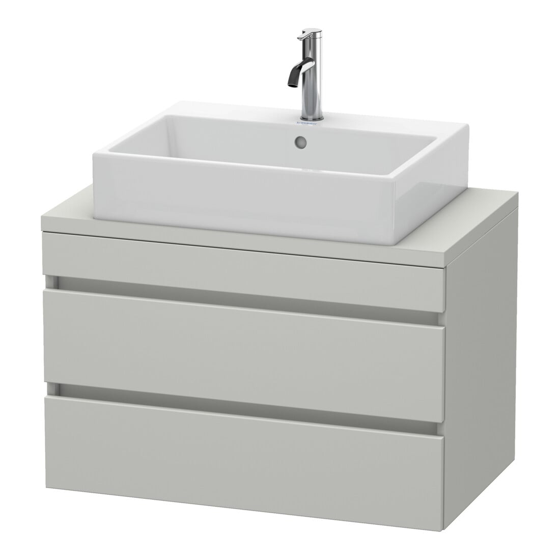 Duravit Meuble sous-lavabo Com DuraStyle 80x47,8 cm, béton clair, 2 tiroirs