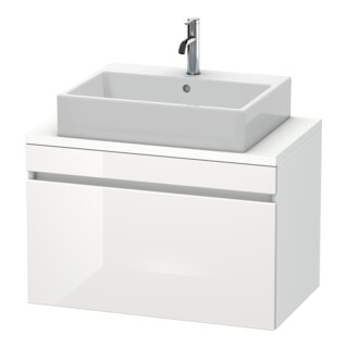 Duravit Meuble sous lavabo Com DuraStyle 80x47,8 cm, blanc brillant/blanc mat, 1 tiroir