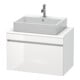 Duravit Meuble sous lavabo Com DuraStyle 80x47,8 cm, blanc brillant/blanc mat, 1 tiroir-1