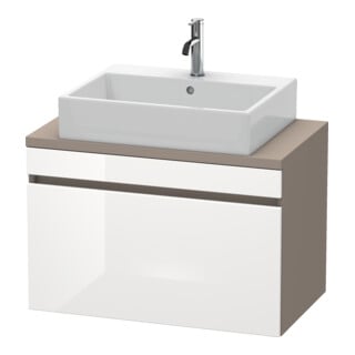 Duravit Meuble sous lavabo Com DuraStyle 80x47,8 cm, blanc hg/b ma, f Kons, 1 tiroir