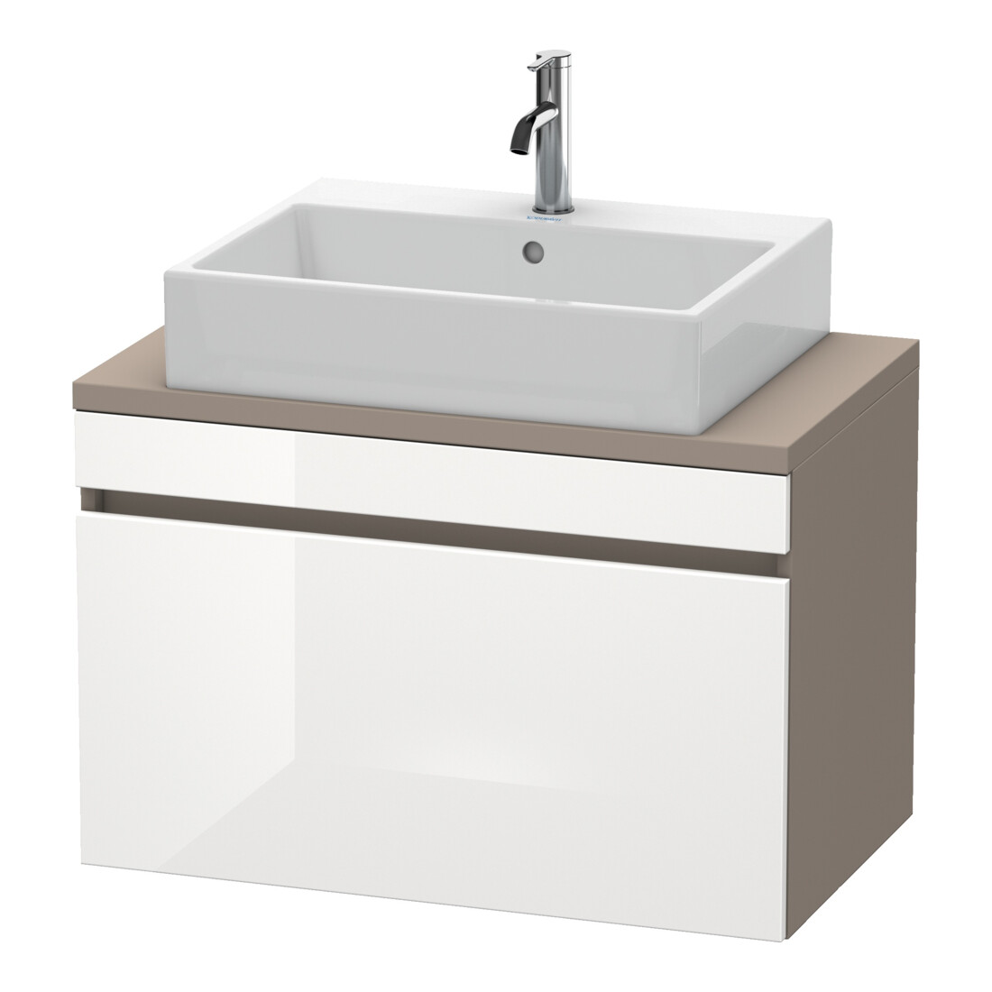 Duravit Meuble sous lavabo Com DuraStyle 80x47,8 cm, blanc hg/b ma, f Kons, 1 tiroir