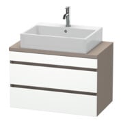 Duravit Meuble sous lavabo Com DuraStyle 80x47,8 cm, blanc mat, 2 tiroirs