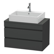 Duravit Meuble sous lavabo Com DuraStyle 80x47,8 cm, graphite mat, 2 tiroirs-1