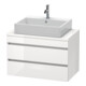 Duravit Meuble sous lavabo Com DuraStyle 80x47,8 cm, graphite mat, 2 tiroirs-3