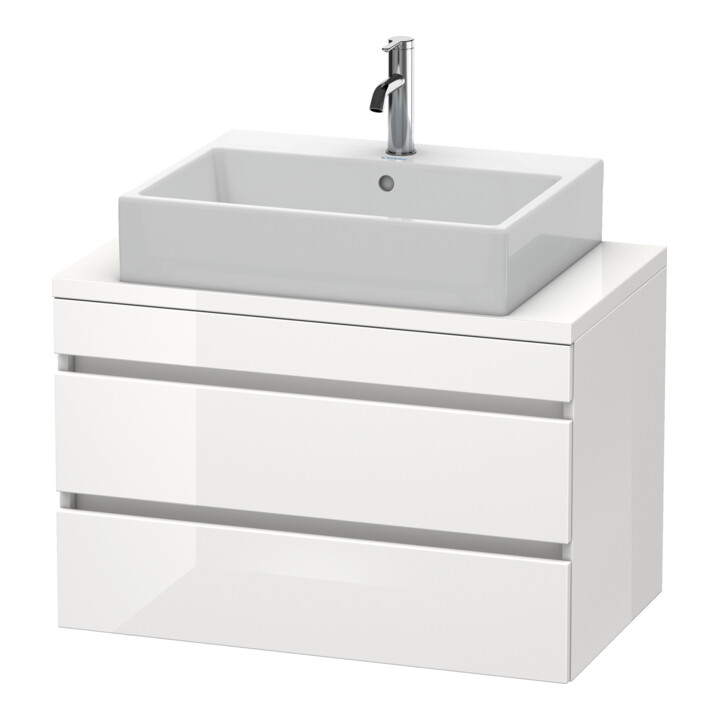 Duravit Meuble sous lavabo Com DuraStyle 80x47,8 cm, graphite mat, 2 tiroirs