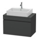Duravit Meuble sous lavabo Com DuraStyle 80x47,8 cm, graphite mat, avec console, 1 tiroir-1