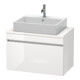 Duravit Meuble sous lavabo Com DuraStyle 80x47,8 cm, graphite mat, avec console, 1 tiroir-3