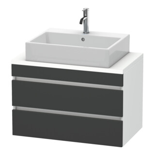 Duravit Meuble sous-lavabo Com DuraStyle 80x47,8 cm, gris m/we ma, f Kons, 2 tiroirs