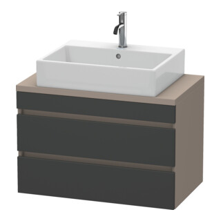 Duravit Meuble sous-lavabo Com DuraStyle 80x47,8 cm, gris mat/bois, 2 tiroirs