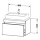 Duravit Meuble sous-lavabo Com DuraStyle 80x47,8 cm, lin, pour console, 1 tiroir