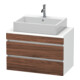Duravit Meuble sous-lavabo Com DuraStyle 80x47,8 cm, N dk/blc, avec console, 2 tiroirs-1