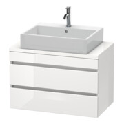 Duravit Meuble sous-lavabo Com DuraStyle 80x47,8 cm, N dk/blc, avec console, 2 tiroirs-3