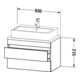 Duravit Meuble sous-lavabo Com DuraStyle 80x47,8 cm, N dk/blc, avec console, 2 tiroirs-4