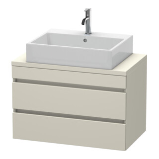 Duravit Meuble sous lavabo Com DuraStyle 80x47,8 cm, taupe, avec console, 2 tiroirs