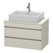 Duravit Meuble sous lavabo Com DuraStyle 80x47,8 cm, taupe, avec console, 2 tiroirs