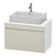 Duravit Meuble sous lavabo Com DuraStyle 80x47,8 cm, taupe/blanc, 1 tiroir-1
