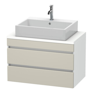 Duravit Meuble sous-lavabo Com DuraStyle 80x47,8 cm, taupe/blanc, 2 tiroirs