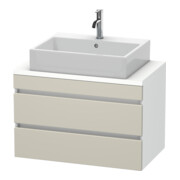 Duravit Meuble sous-lavabo Com DuraStyle 80x47,8 cm, taupe/blanc, 2 tiroirs