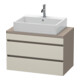 Duravit Meuble sous-lavabo Com DuraStyle 80x47,8 cm, taupe/mat, 2 tiroirs-1