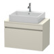 Duravit Meuble sous lavabo Com DuraStyle 80x47,8 cm, taupe, pour console, 1 tiroir-1