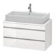 Duravit Meuble sous-lavabo Com DuraStyle 90x47,8 cm, blanc brillant, 2 tiroirs
